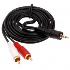 Аудио кабел DeTech 3.5 - 2RCA , High Quality, 5m -18072