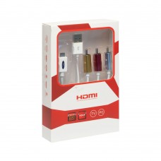 Кабел MHL (micro USB) - AV 3RCA, USB, No brand, 1.8m - 18231