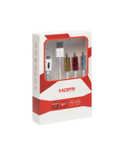 Кабел MHL (micro USB) - AV 3RCA, USB, No brand, 1.8m - 18231