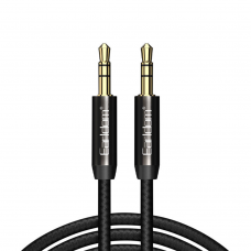 Аудио кабел Earldom ET-AUX03, 3.5mm жак, М/М, 1.0м, Черен - 40225