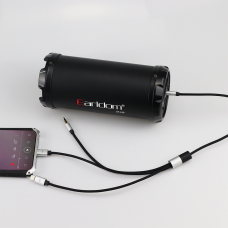 Аудио кабел Earldom ET-AUX09, 3.5mm към Lightning, Type-C, 3.5mm, 3в1, 1.2м, Черен - 40219