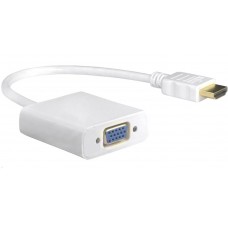 Преходник No brand, HDMI M - VGA F, 0.15м, Бял - 18153