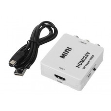 Конвертор, No brand, HDMI към AV (3RCA), Бял - 18301
