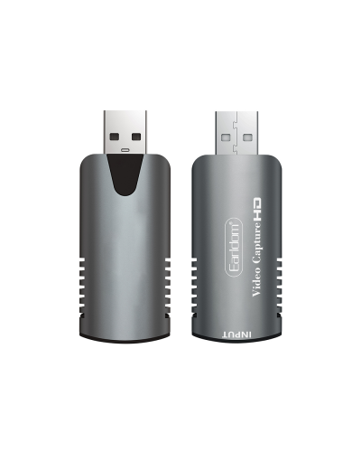 Външна Capture карта Earldom ET-W16, USB, HDMI, Full HD, Сив - 40234