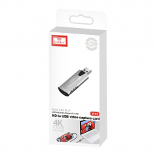 Външна Capture карта Earldom ET-W16, USB, HDMI, Full HD, Сив - 40234