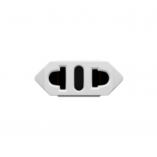 Преходник No brand , US kъм EU, 220V, <span style="font-weight:bold;color:red;">5 броя</span>, High Quality, Бял - 17710