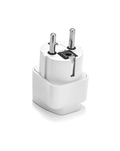 Преходник No brand WD-9, UK/US kъм EU шуко, 220V, High Quality, Бял - 17704