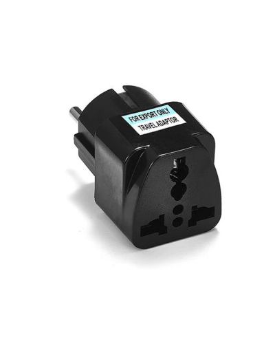Преходник No brand WD-9, UK/US kъм EU шуко, 220V, High Quality, Черен - 17703