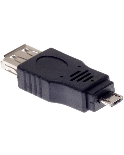 Преходник No brand, USB AF към Micro USB 5P M, Черен - 17136