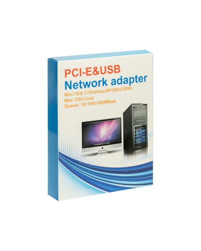 Мрежов адаптер No brand RTL8211E, LAN, RJ45, PCI-E, 10/100Mbps - 19022