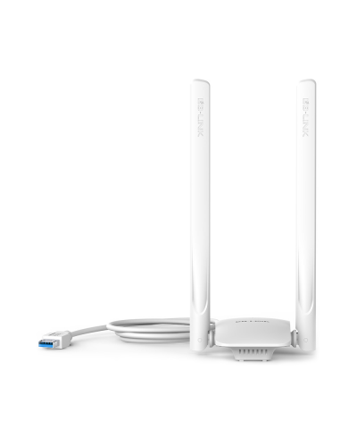 Безжичен мрежов адаптер LB-LINK BL-WDN1300A, 1300Mbps, 2.4/5Ghz, 2 x 6dBi, Бял - 19046