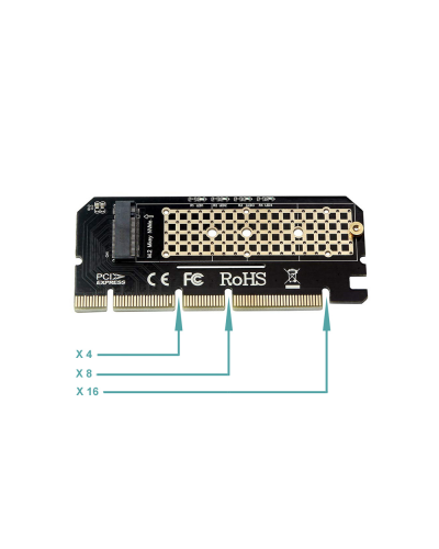 Контролер No brand, PCI-E x4/x8/x16 към M.2 NVMe SSD - 17759