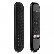 Универсално дистанционно No brand H6, Air mouse, USB 2.4GHz, Микрофон, IR програмируемо, Черен - 13045