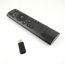 Универсално дистанционно No brand Q5, Air mouse, USB 2.4GHz, Микрофон, IR програмируемо, Черен - 13054