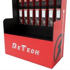 Подов стелаж DeTech DE-S01, 600x300x1800, Черен/Червен - 14144