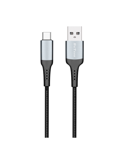 Кабел за данни DeTech DE-43C3, Type-C, 3.0m, Черен - 40264