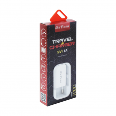 Мрежово зарядно устройство, DeTech, DE-11C, 5V/1A, 220V,1 x USB, С Type-C кабел, 1.0m, Бял - 14117