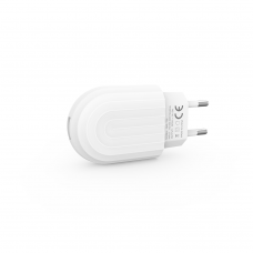 Мрежово зарядно устройство DeTech DE-28i, 5V/2.1A, 220V,1 x USB, С Lightning кабел, 1.0m, Бял - 14134