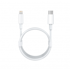 Мрежово зарядно устройство No brand, iPhone 11 Pro, 1xType-C PD, 5V/3.0A, + Кабел Type-C към Lightning , 1.0m, Бял - 14991