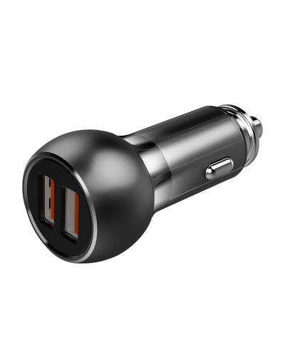 Зарядно устройство за кола LDNIO C503Q, Quick Charge 3.0, 2xUSB, С Lightning кабел (iPhone 5/6/7) - 14748