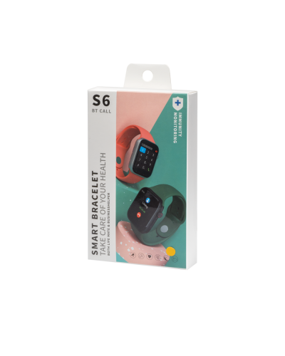 Смарт часовник No brand S6, 38mm, Bluetooth обаждания, IP67, Различни цветове - 73028