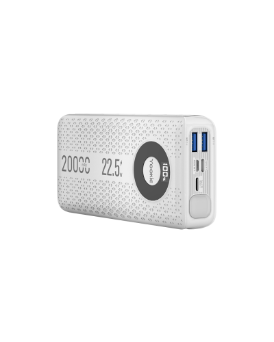 Преносима батерия Yookie YO12, 20000mAh, 22.5W, Бял - 87061