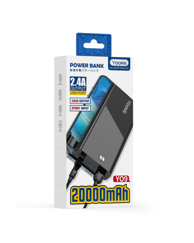 Преносима батерия Yookie YO9, 20000mAh, Различни цветове - 87064