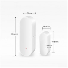 Смарт сензор No brand PST-WD002, За врата/прозорец, Wi-Fi, Tuya Smart, Бял - 91001