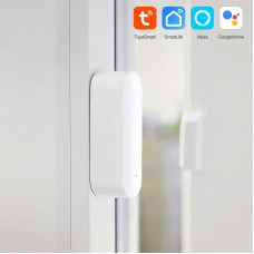 Смарт сензор No brand PST-WD002, За врата/прозорец, Wi-Fi, Tuya Smart, Бял - 91001