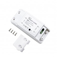Смарт превключвател No brand PST-WF-S1, 1 канал, 220V, 10A, Wi-Fi, Tuya Smart, Бял - 91019