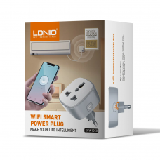 Смарт контакт LDNIO SCW1050, 220V, 10A, Wi-Fi, Tuya Smart, Бял - 40297