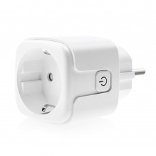 Смарт контакт No brand PST-ZEU-003, Мониторинг, 220V, 16A, Wi-Fi, Tuya Smart, Бял - 91017