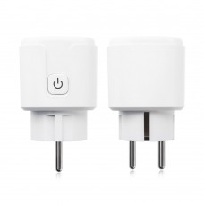 Смарт контакт No brand PST-ZEU-003, Мониторинг, 220V, 16A, Wi-Fi, Tuya Smart, Бял - 91017