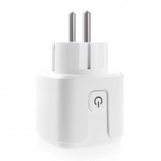 Смарт контакт No brand PST-ZEU-003, Мониторинг, 220V, 16A, Wi-Fi, Tuya Smart, Бял - 91017