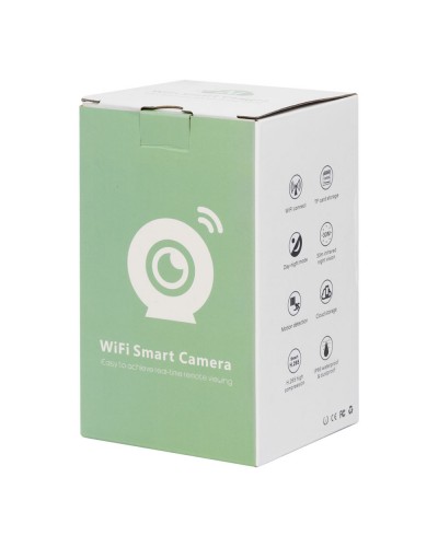 Смарт охранителна камера No brand PST-C10A-1MP, 1.0Mp, Вътрешен монтаж, Wi-Fi, Tuya Smart, Бял - 91025