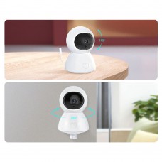 Смарт охранителна камера No brand PST-BM289, Бебефон, 2.0Mp, Вътрешен монтаж, Wi-Fi, Tuya Smart, Бял - 91026