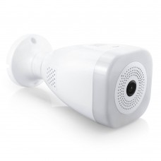 Смарт охранителна камера No brand PST-F30A-3MP, 3.0Mp, Fisheye, За фасунга E27, Wi-Fi, Tuya Smart, Бял - 91030