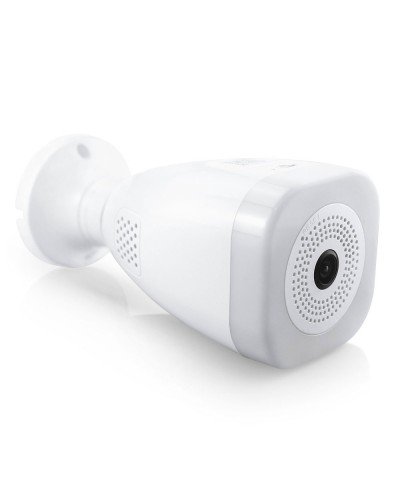 Смарт охранителна камера No brand PST-F30A-3MP, 3.0Mp, Fisheye, За фасунга E27, Wi-Fi, Tuya Smart, Бял - 91030