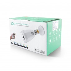 Смарт охранителна камера No brand PST-F30A-3MP, 3.0Mp, Fisheye, За фасунга E27, Wi-Fi, Tuya Smart, Бял - 91030