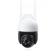 Смарт охранителна камера No brand PST-C18B-5MP, 5.0Mp, PTZ, Външен монтаж, Wi-Fi, Tuya Smart, Бял - 91028