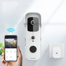 Смарт видео звънец No brand PST-T30, 2.0Mp, Wi-Fi, Tuya Smart, Бял - 91039