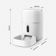 Смарт хранилка No brand PST-FD-BL3, За домашни любимци, Wi-Fi, Tuya Smart, Бял - 91040