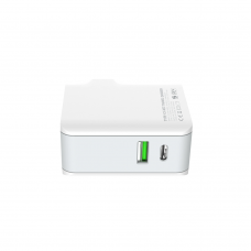 Мрежово зарядно устройство LDNIO A4403C, 1xUSB, 1xType-C PD, С Micro USB кабел, Бял - 40091