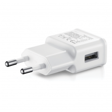 Мрежово зарядно устройство, No brand, 5V/1A, 220V,1 x USB, С Micro USB кабел, Бял - 14860