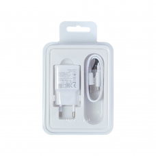 Мрежово зарядно устройство, No brand, 5V/1A, 220V,1 x USB, С Micro USB кабел, Бял - 14860