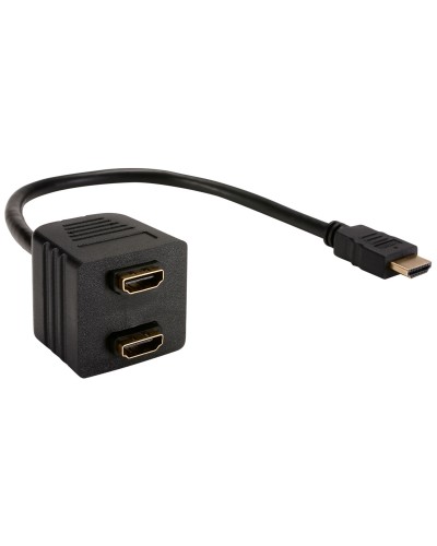 Сплитер HDMI No brand, HDMI към HDMI 2H, Черен - 18182