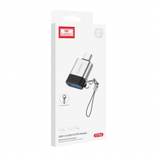 Преходник Earldom ET-OT64, USB F към Type-C, OTG, Сребрист - 40209
