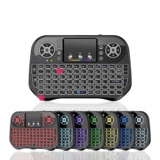 Мини клавиатура No brand I10, USB 2.4GHz, Bluetooth, Тъчпад, Черен - 13056