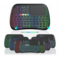 Мини клавиатура No brand M9, USB 2.4GHz, Bluetooth, Микрофон, IR програмируема, Тъчпад, Черен - 13055