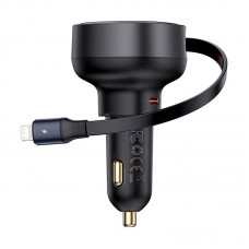 Зарядно устройство за кола Baseus Enjoyment Pro, 55W, С Lightning кабел, Черен - 40495